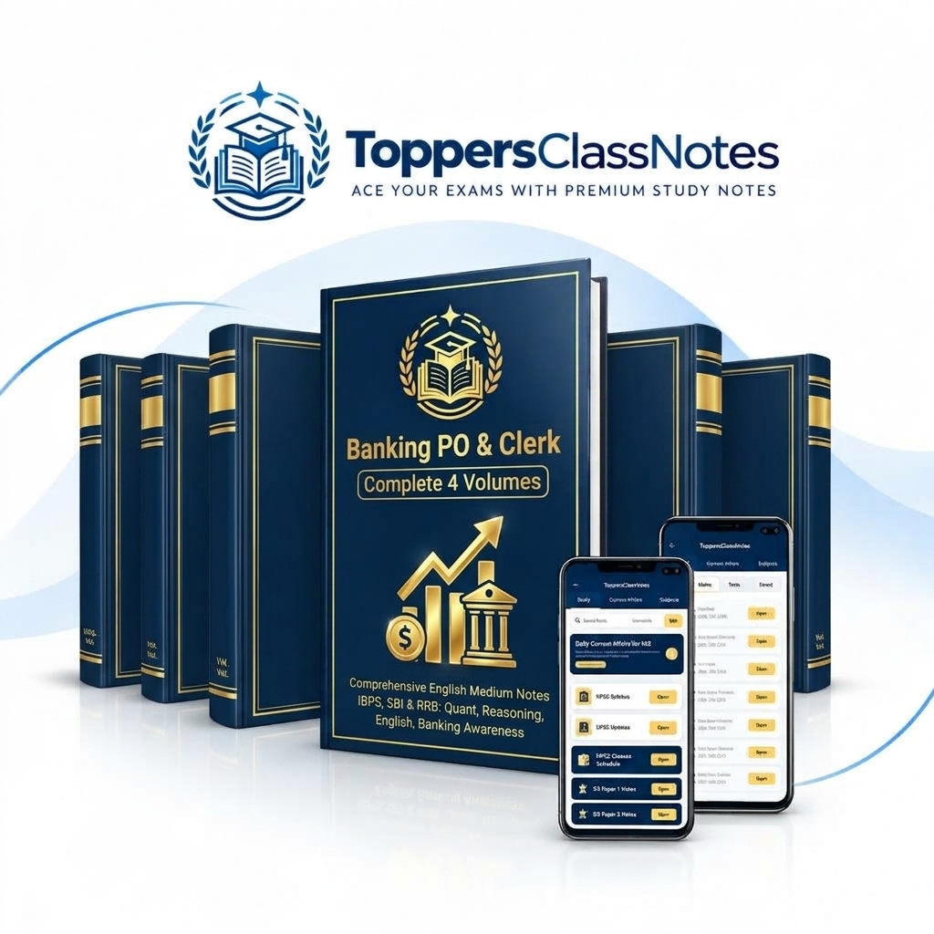 ToppersClassNotes — Banking Complete Handwritten Notes (English Medium)